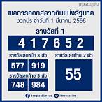 หวยรัฐบาล1/3/66